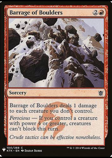 Barrage of Boulders (Felsbeschuss)